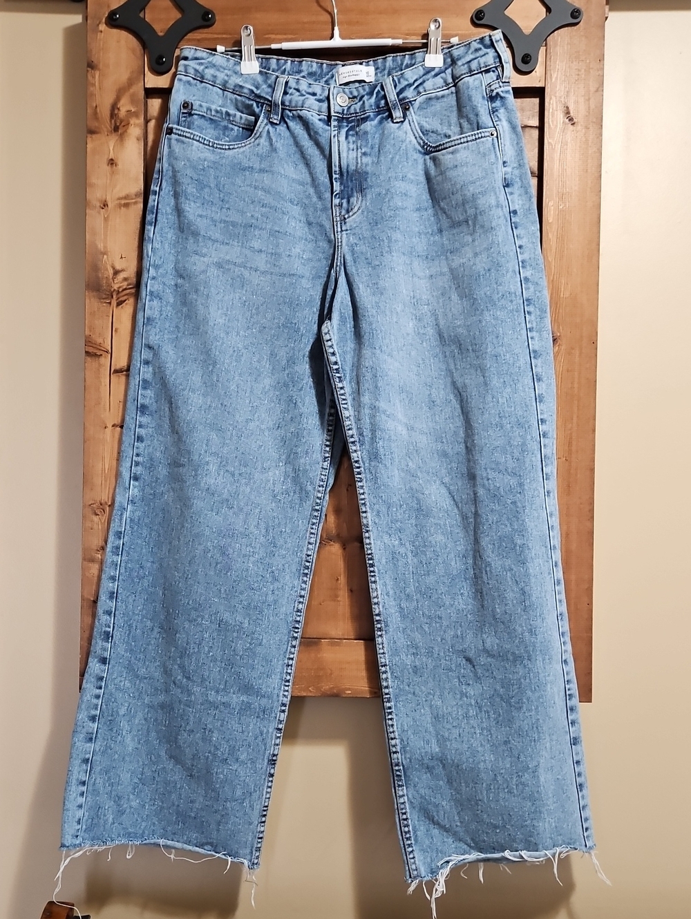 Aeropostale High-Rise Raw Hem Baggy Jeans 10